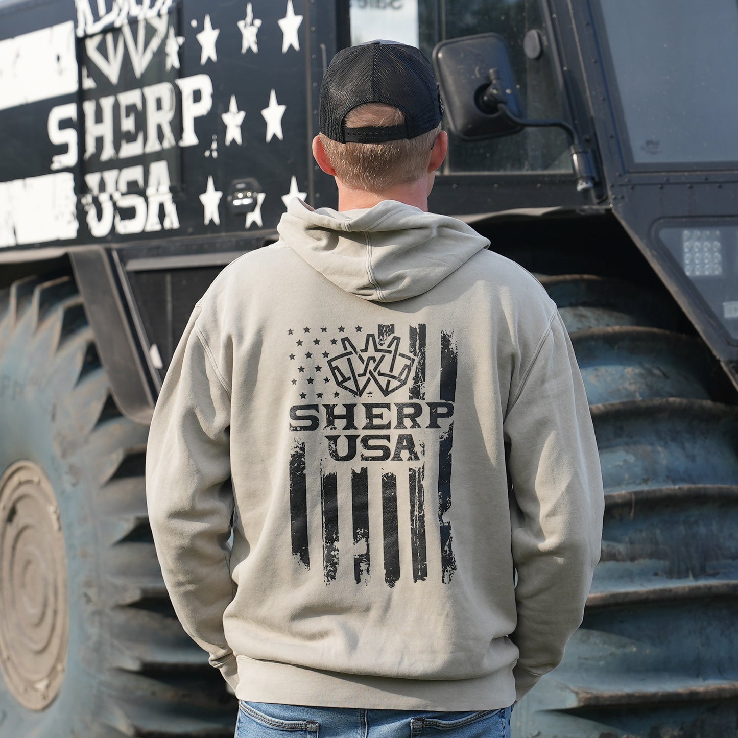 Cement Pigment-Dyed Flag Hoodie (Unisex)